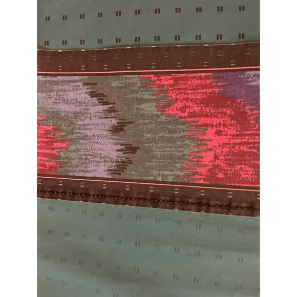 Vintage Full Size Sheet Set Used 2 Piece Blues Greens Purples - Picture 5 of 16